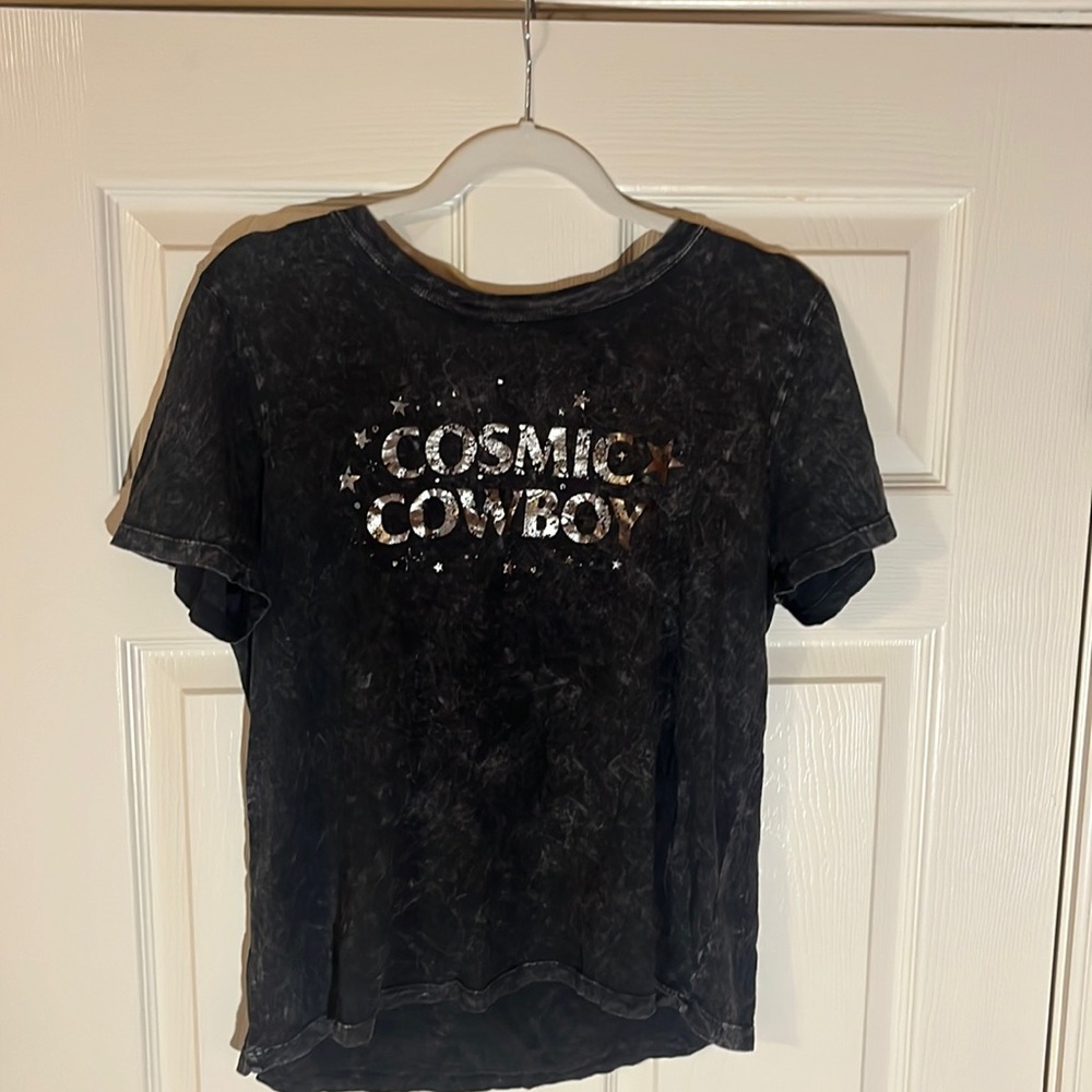Soft dark grey washed graphic T-Shirt